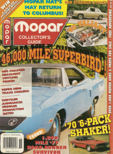 MOPAR COLLECTORS GUIDE 1995 NOV - 440 6 SHAKER, 4 SPEED CHALLENGER RT